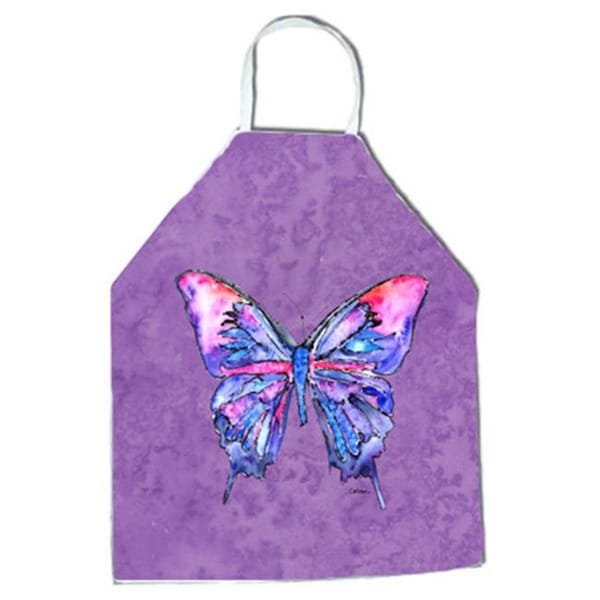 Carolines Treasures Carolines Treasures 8860APRON 27 H x 31 W in. Butterfly on Purple Apron 8860APRON - main